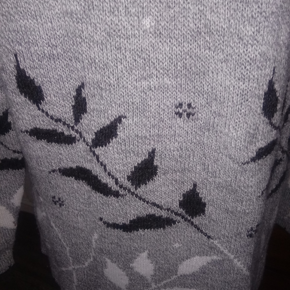 Classic Elements Grey, Black And Blue Sweater - image 6